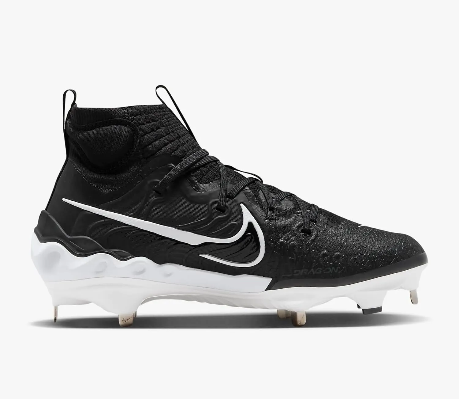 Nike Alpha Huarache NXT DJ6517-010 Black/Dark Smoke Grey/Light Smoke Grey/White Men's Metal Baseball Cleats 10.5 US
