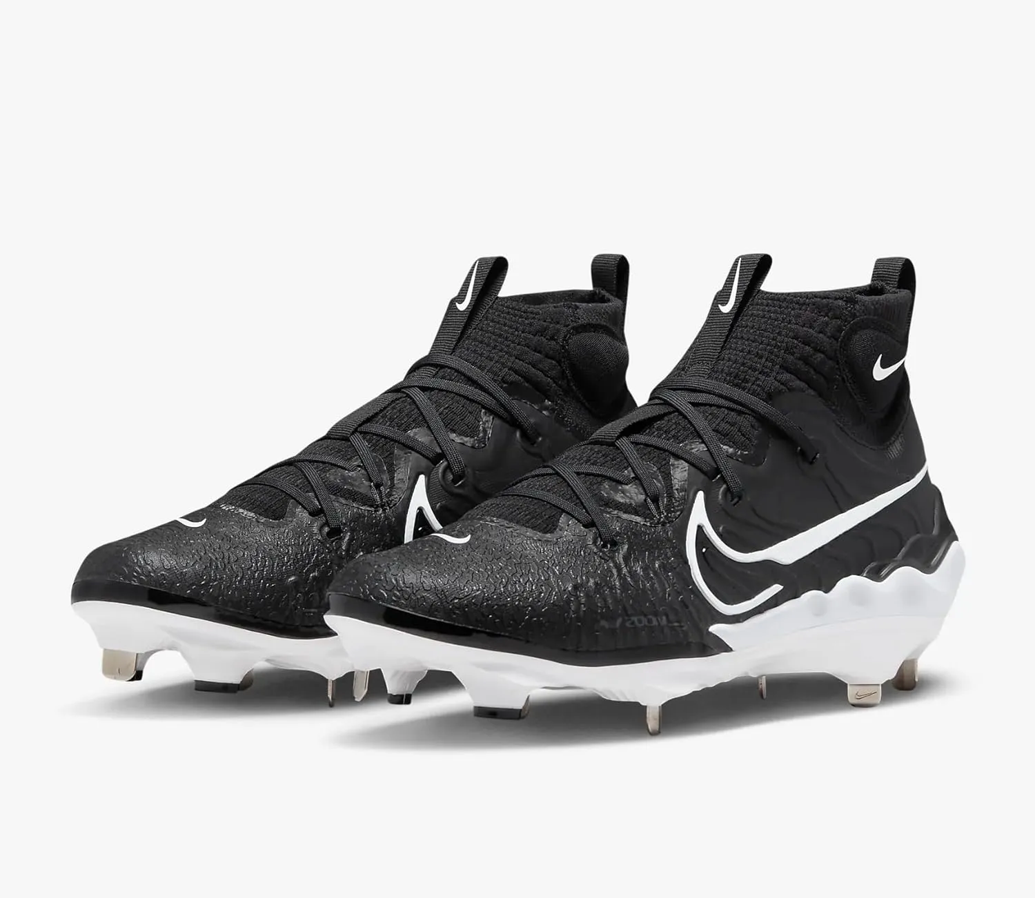 Nike Alpha Huarache NXT DJ6517-010 Black/Dark Smoke Grey/Light Smoke Grey/White Men's Metal Baseball Cleats 10.5 US