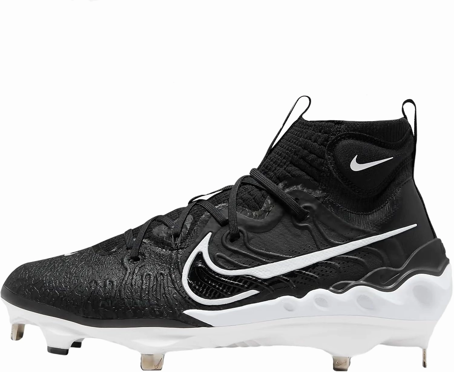 Nike Alpha Huarache NXT DJ6517-010 Black/Dark Smoke Grey/Light Smoke Grey/White Men's Metal Baseball Cleats 10.5 US