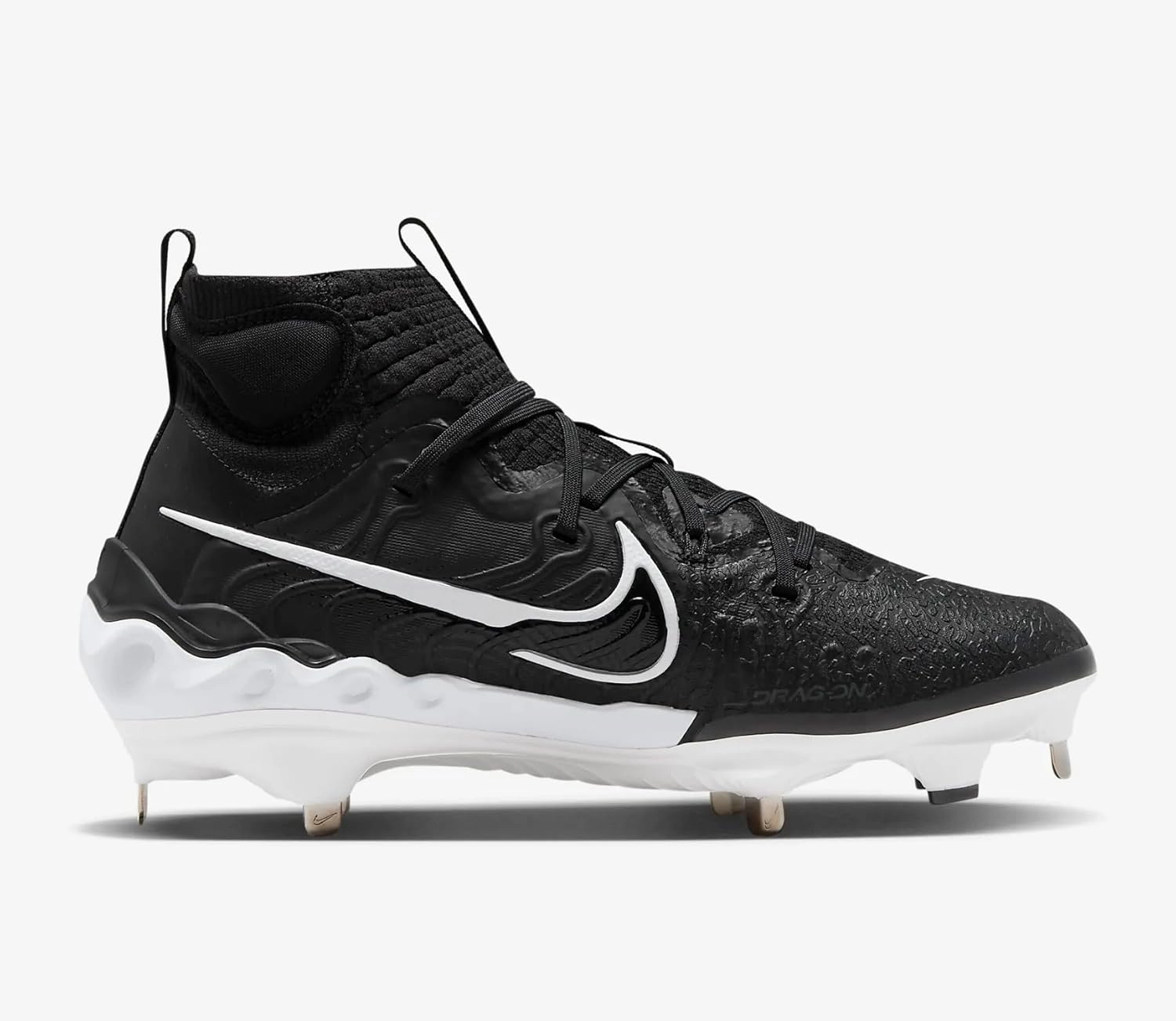 Nike Alpha Huarache NXT DJ6517-010 Black/Dark Smoke Grey/Light Smoke Grey/White Men's Metal Baseball Cleats 10.5 US