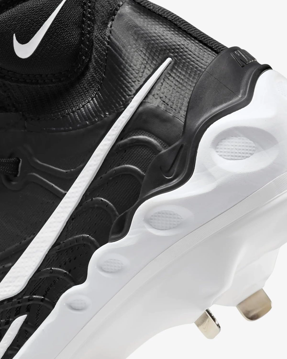 Nike Alpha Huarache NXT DJ6517-010 Black/Dark Smoke Grey/Light Smoke Grey/White Men's Metal Baseball Cleats 10.5 US