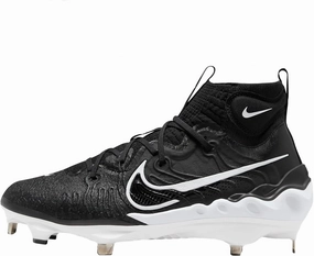 Nike Alpha Huarache NXT DJ6517-010 Black/Dark Smoke Grey/Light Smoke Grey/White Men's Metal Baseball Cleats 10.5 US