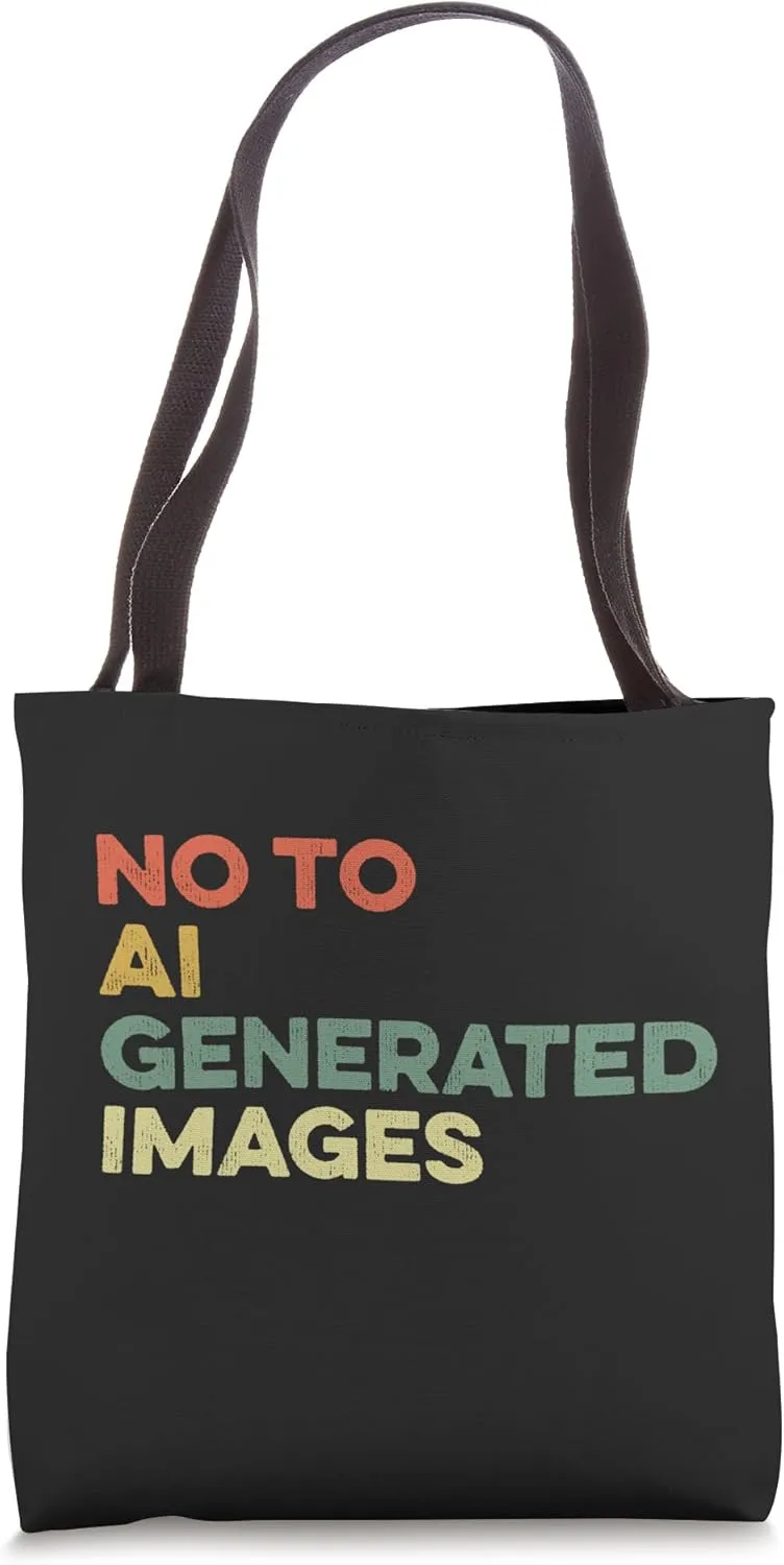 No To AI Generated Images Graphics Art Protect Artist Rights Tote Bag