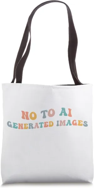 No To AI Generated Images Protect Artist Rights Digital Art Tote Bag