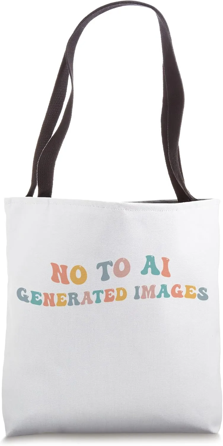 No To AI Generated Images Protect Artist Rights Digital Art Tote Bag