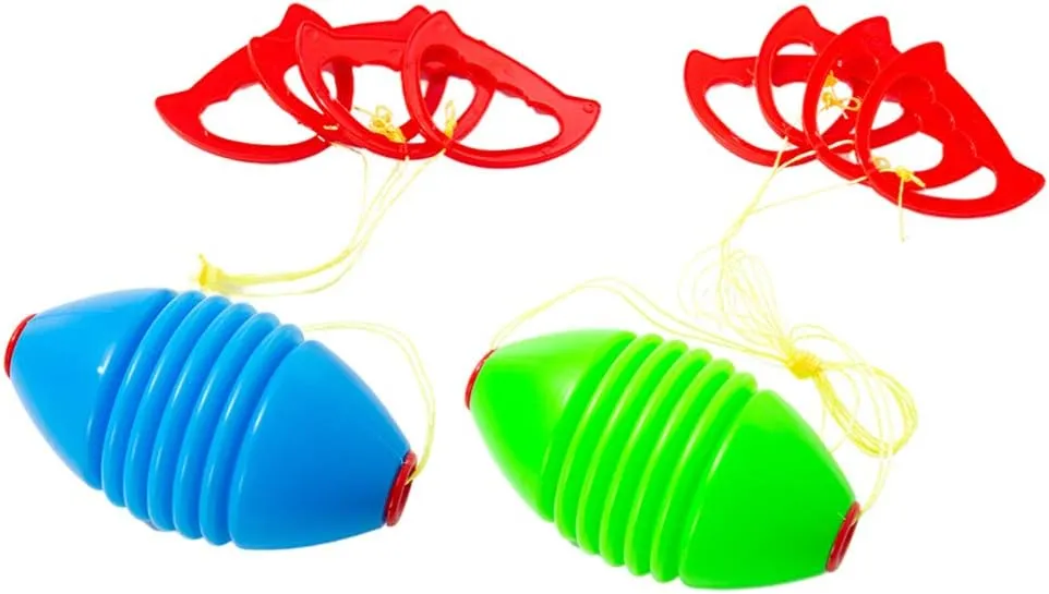 NUOBESTY 2pcs Shuttle Pulling Ball Cute Funny Jumbo Speed Ball 2 Player Garden Beach Game Interaction Toy Outdoor Sports Balls Toy Random Color