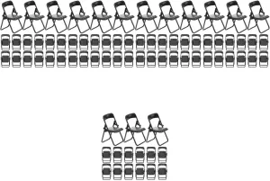 NUOBESTY 60Pcs Mini Foldable Chairs Dollhouse Mini Stand Model Chair Desk Phone Stand for Dollhouse Decoration