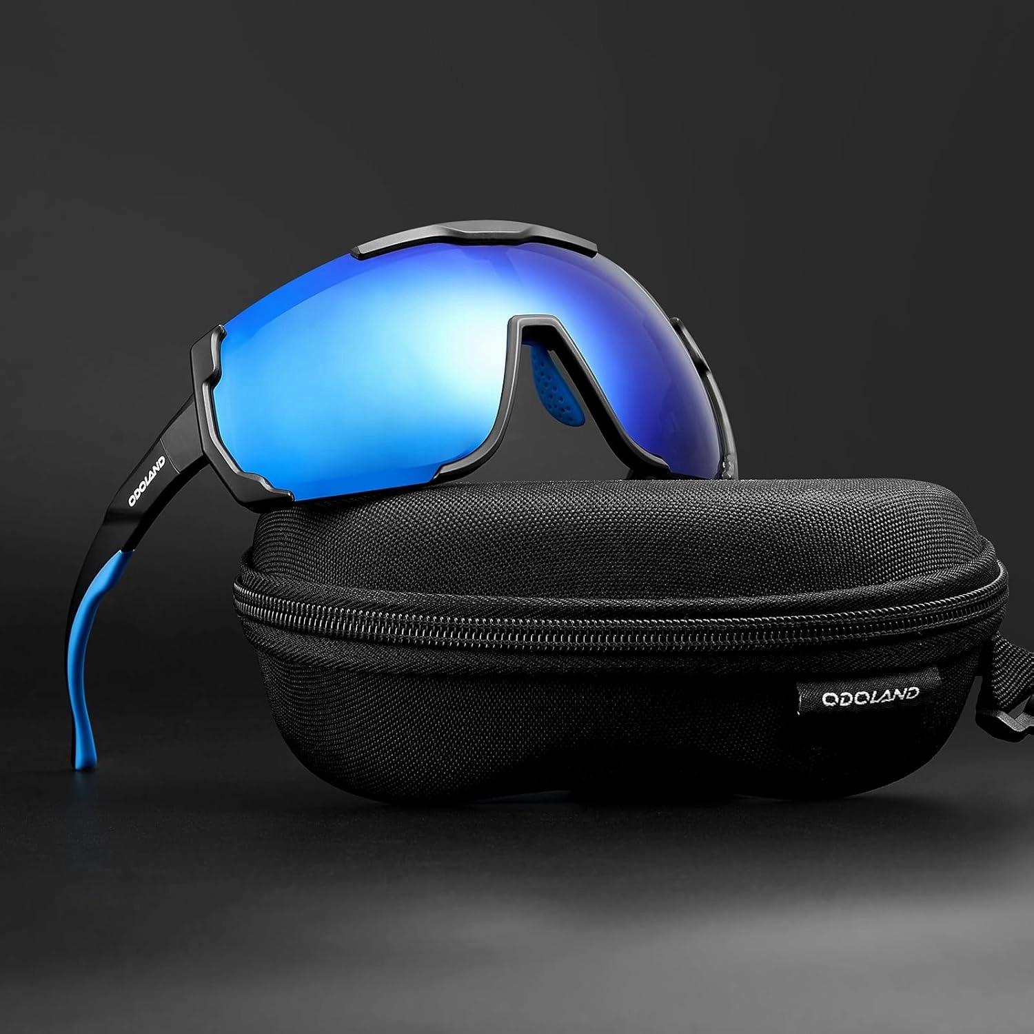 Odoland Cycling Sunglasses, Magnetic Lenses UV400 Polarized Sports Sunglasses for Baseball MTB Running Baseball Men Women
