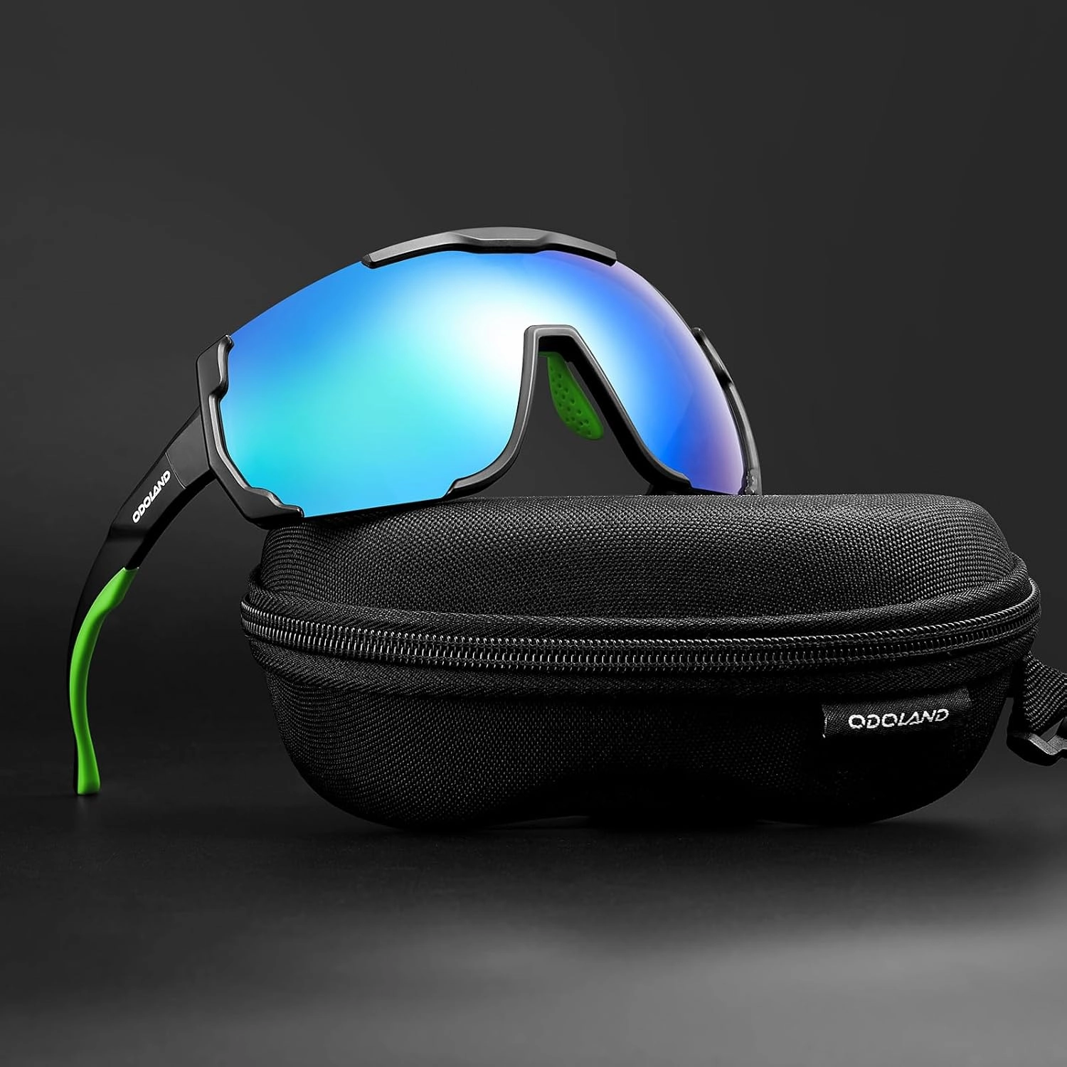 Odoland Cycling Sunglasses, Magnetic Lenses UV400 Polarized Sports Sunglasses for Baseball MTB Running Baseball Men Women