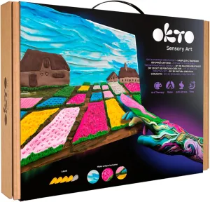 OKTO Sensory Art 3D Clay Painting Kit, Flower Beds in Holland, Vincent Van Gogh