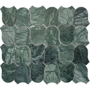 Onda Honed Mosaic Taj Green