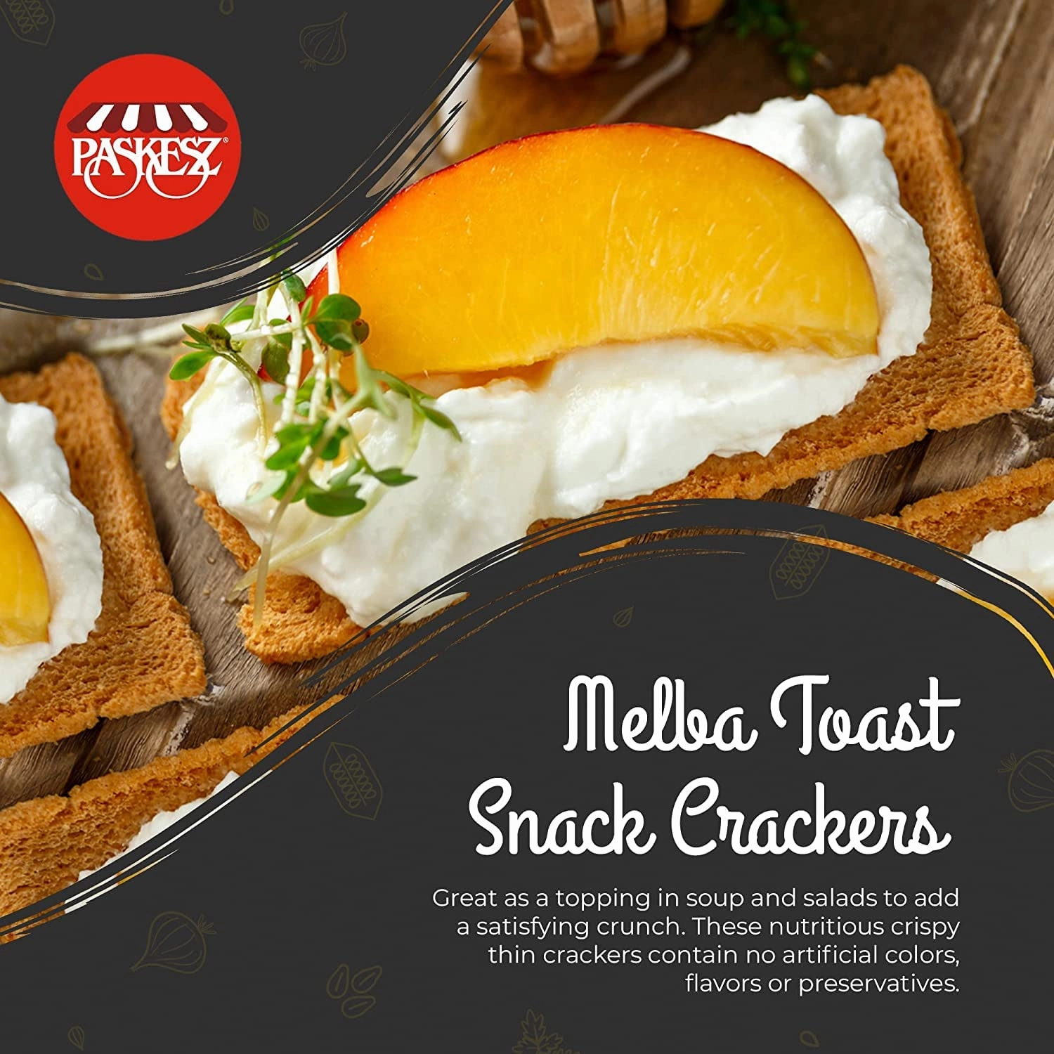 Only Kosher Candy Melba Toast Flatbread Crackers Kosher Certified Delicious Snack Crackers, Variety Combo Pack (Pack of 5)