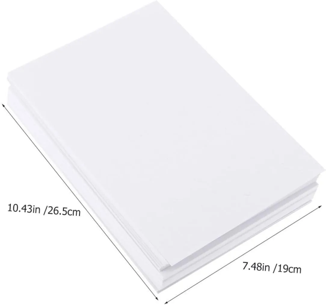 OSALADI 100pcs Watercolor Paper for Drawing and Sketching Smooth Surface for Students Artists and Home Use for Graffiti Crafting and Creative Projects