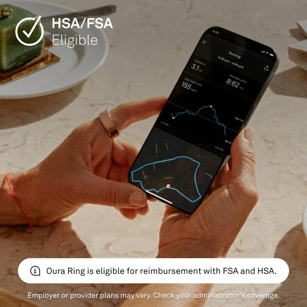 Oura Ring 4 - Rose Gold - Size 12 - Smart Ring - Size First with Oura Ring 4 Sizing Kit - Sleep Tracking Wearable - Heart Rate - Fitness Tracker - Up to 8 Days of Battery Life