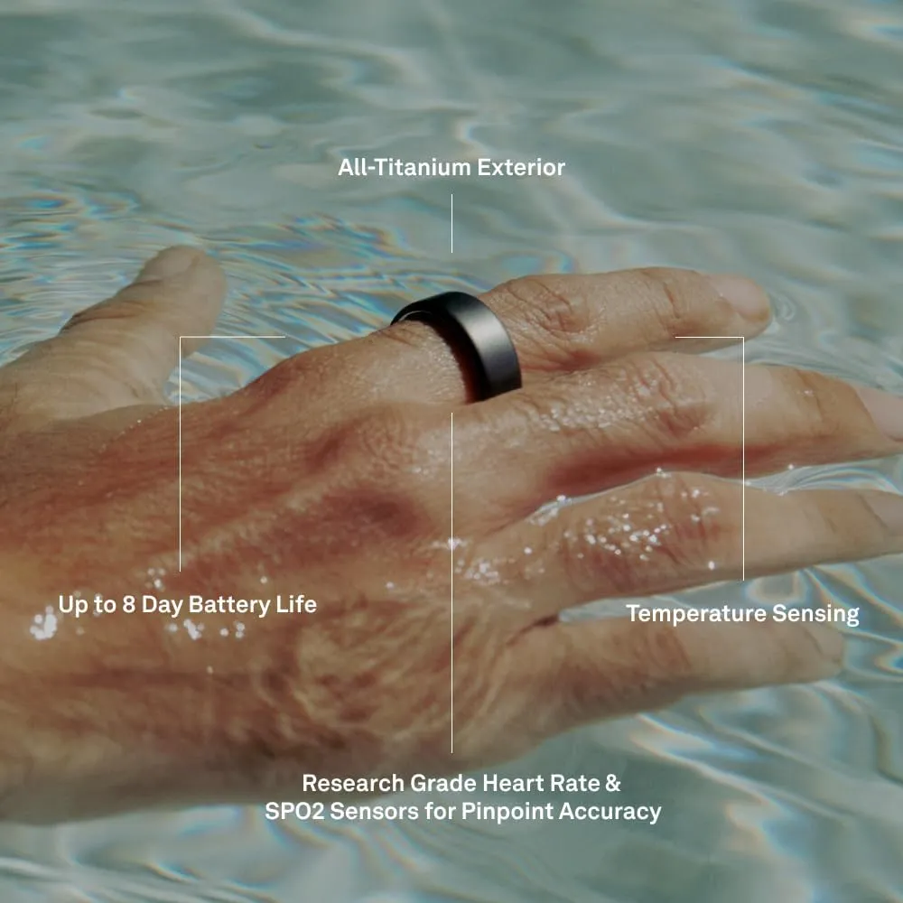 Oura Ring 4 - Rose Gold - Size 12 - Smart Ring - Size First with Oura Ring 4 Sizing Kit - Sleep Tracking Wearable - Heart Rate - Fitness Tracker - Up to 8 Days of Battery Life