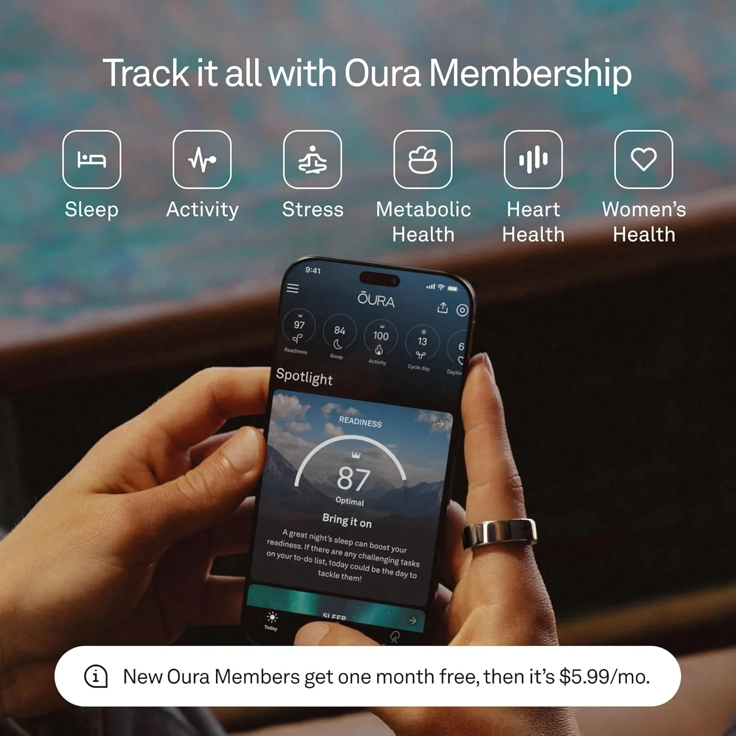 Oura Ring 4 - Rose Gold - Size 12 - Smart Ring - Size First with Oura Ring 4 Sizing Kit - Sleep Tracking Wearable - Heart Rate - Fitness Tracker - Up to 8 Days of Battery Life