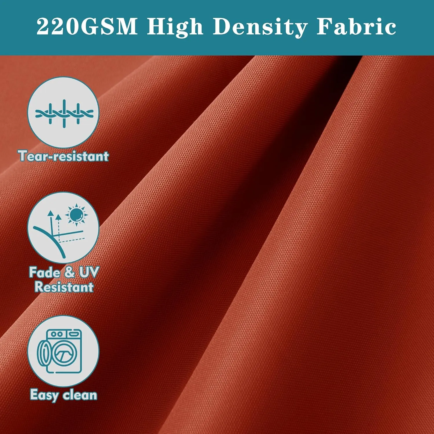 Outdoor Chair Cushions, Waterproof Fade Resistant Deep Seat and Backrest Cushion Set for Patio Furniture, Rust, 22x22 Inch, 1 Set