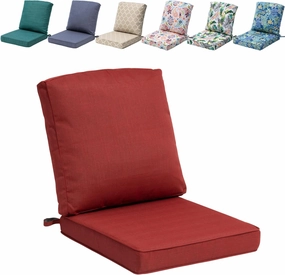 Outdoor Chair Cushions Water Resistant Patio Furniture Cushions 2-Year Fade Resistant Deep Seat Cushions, Replacement Cushions for Outdoor Furniture (22 x 22 Inch, Cherry Red)