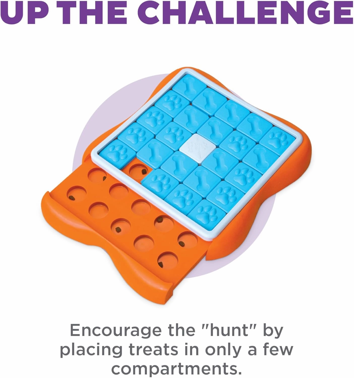 Outward Hound by Nina Ottosson Challenge Slider Treat Puzzle Enrichment Toy, Level 3 Advanced, Multicolored
