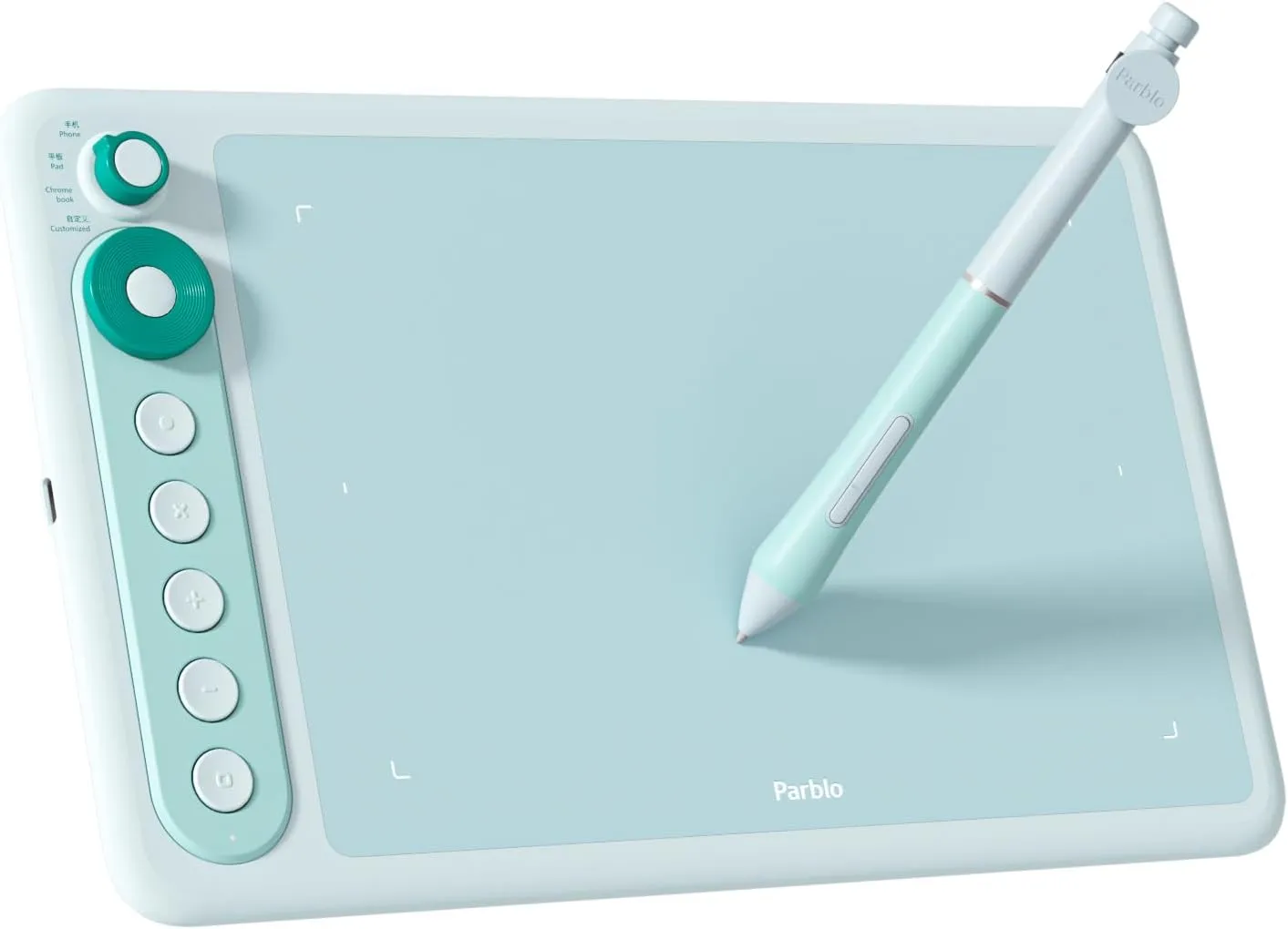 Parblo Intangbo X7 Drawing Tablet 7x4 inch Graphics Tablets,Digital Drawing Tablet with Mode Switch,6 Customized Keys,Battery-Free Stylus S01 for Digital Art,Design,Work with Window/Mac,Android
