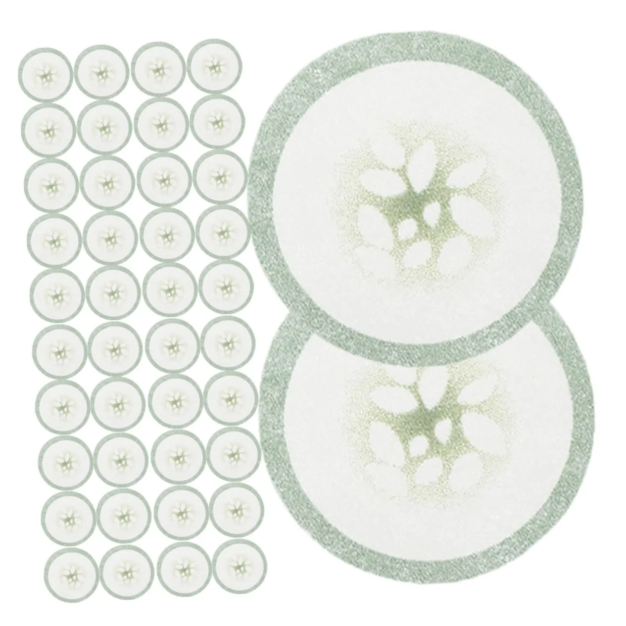 PartyKindom 200pcs Cucumber Print Eye Pads Non Woven Fabric Moisturizing Eye Care Patches Dark Circles Puffiness for Travel and Relaxation