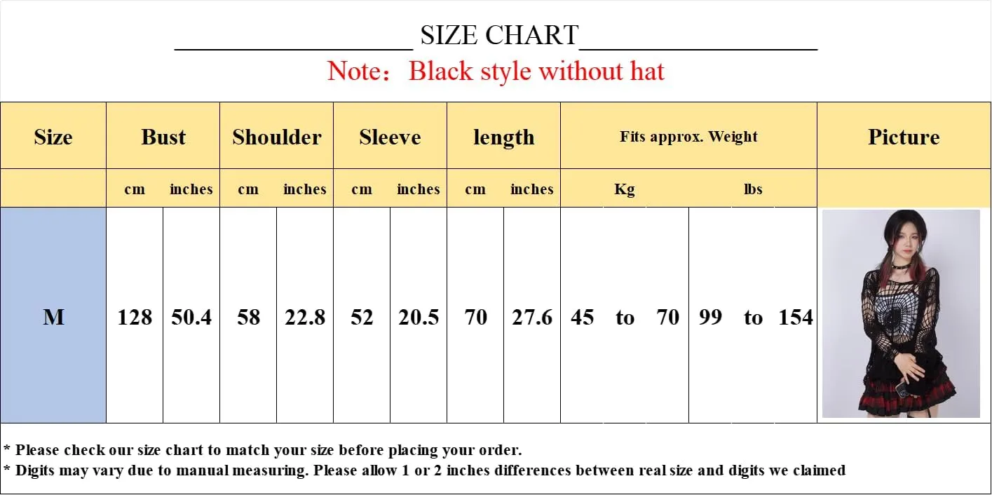 Pbkabiug Fairy Grunge Clothes Y2k Clothes Y2k Spider Web Hollow Hole Design Spice Girl Hooded Pullover Knit Top Sweater Women