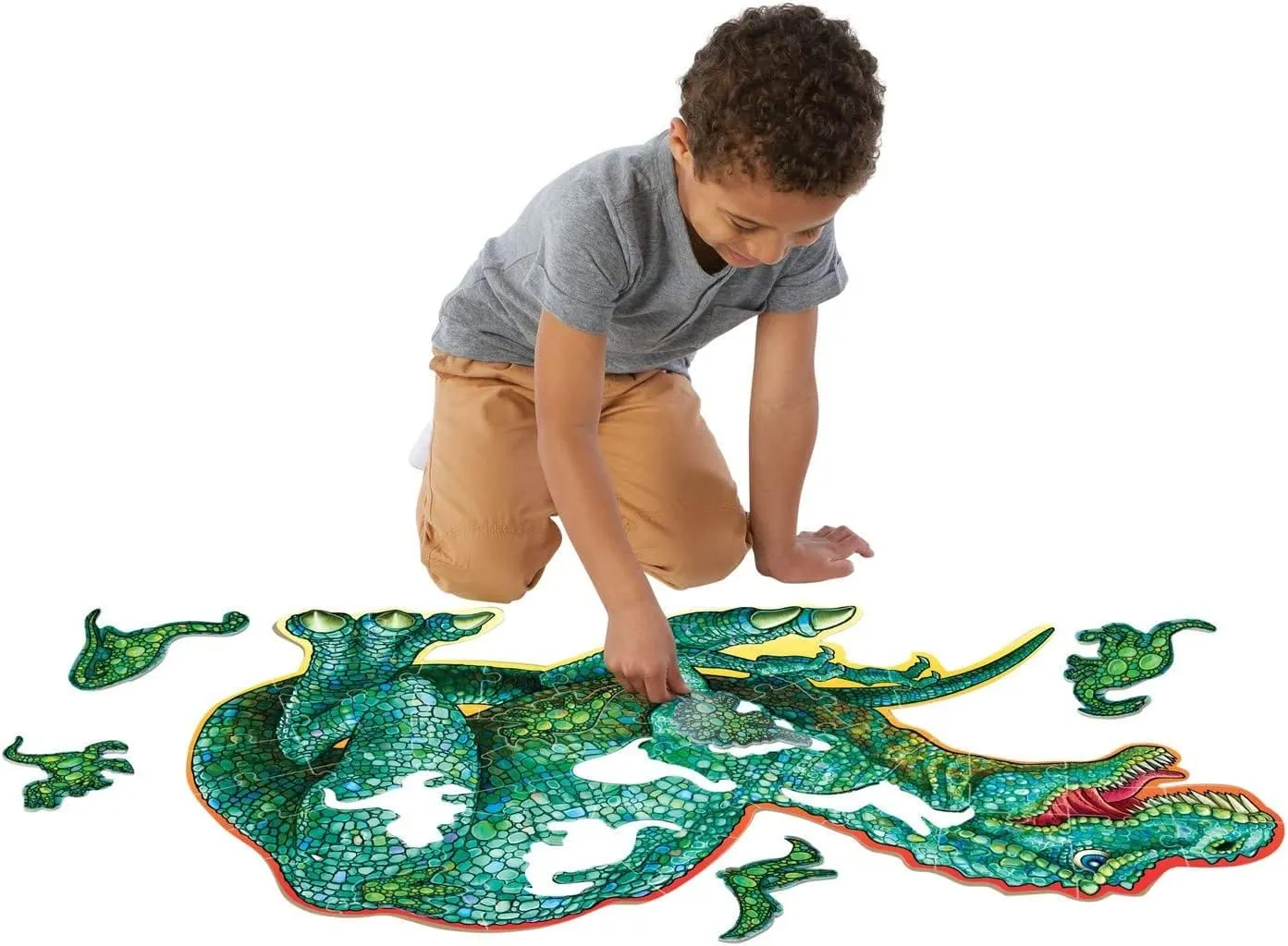 Peaceable Kingdom Shiny Dinosaur Floor Puzzle, 1 EA