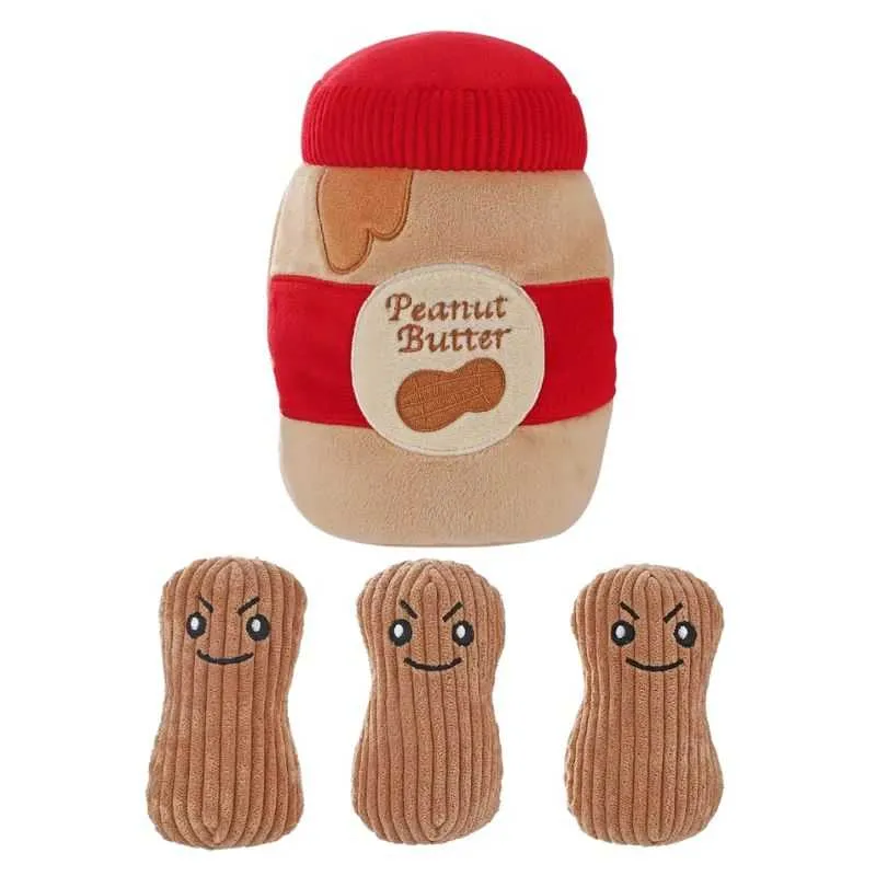 Peanut Butter Jar Burrow Dog Toy