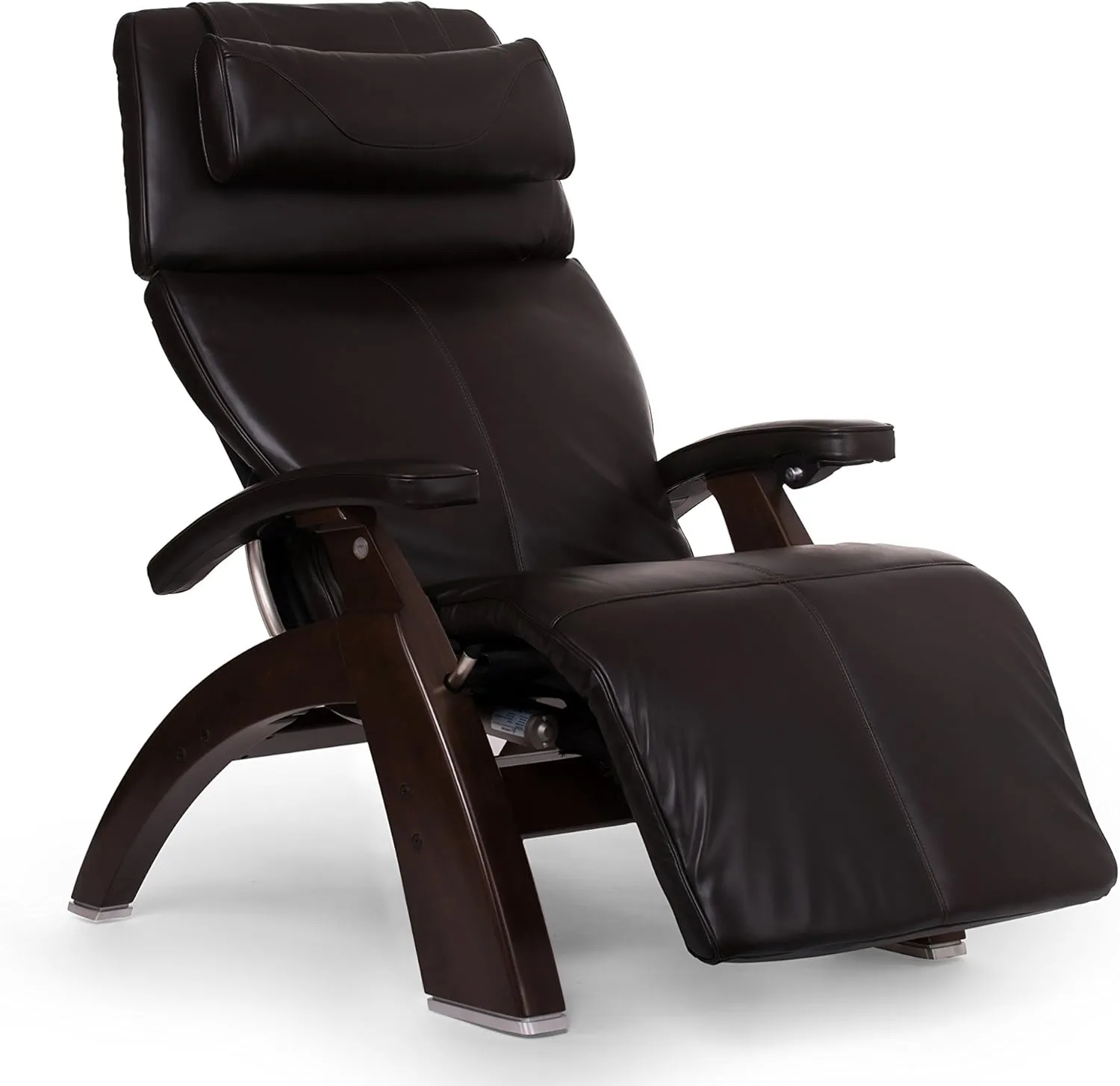 Perfect Chair Human Touch PC-610 Omni-Motion Classic Power Recline Zero Gravity Recliner Supreme Upholstery Package Dark Walnut Wood Stain - Espresso Premium Leather
