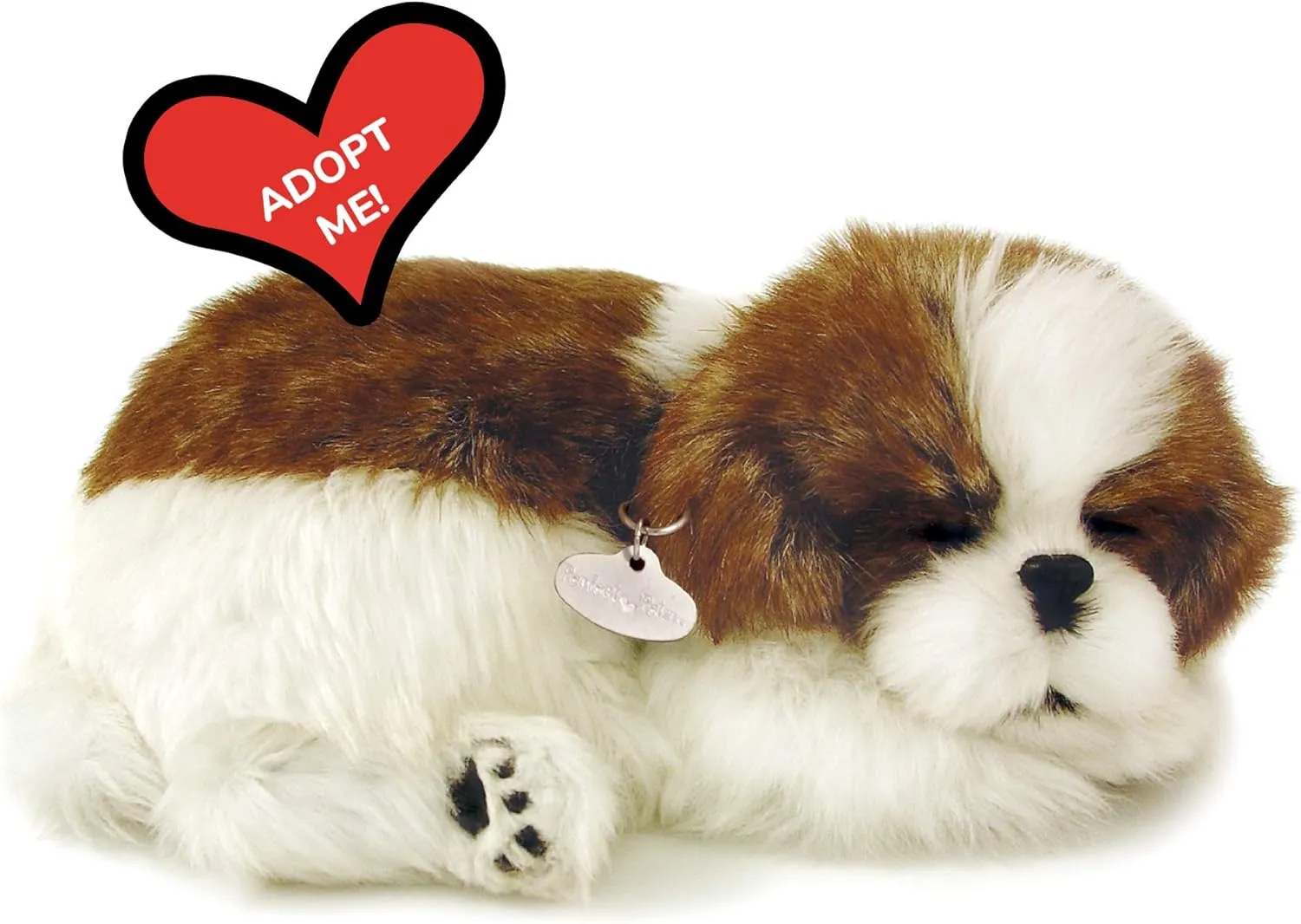 Perfect Petzzz | Peluche Réaliste - Shih Tzu| Avec Boîte de Transport et Lit | Piles Incluses