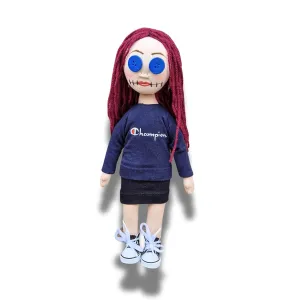 Personalized Button Eye Doll Customized to Look Like You, Handmade Ragdoll Gift for Girlfriend, Look-Alike Plush Mini-Me Figurine for Coraline Fans, Portrait Doll from Photo