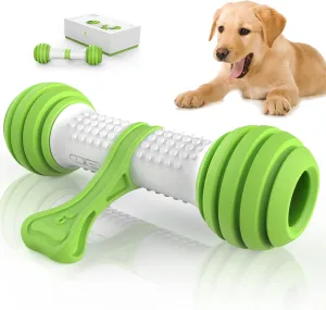 PETGEEK Interactive Dog Toys, Motion Activated Electronic Dog Toy Interactive Dog Bone Toys for Medium Large Dogs, USB Rechargeable Automatic Dog Toy for Boredom and Stimulating (Green)