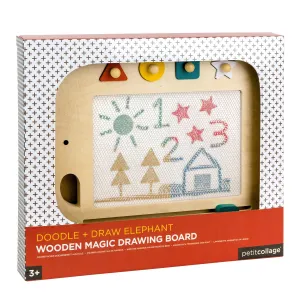 Petit Collage Elephant Magic Sketch Board Doodle   Draw – Reusable Sketching Toy for Kids – Creative Toys for Ages 3  – Ideal Travel Activity for Toddlers and Children