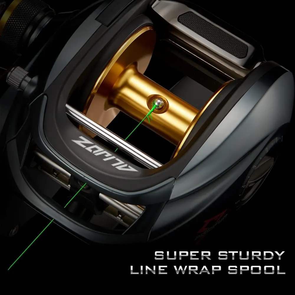 Piscifun Alijoz Baitcaster Fishing Reel, 300 Size Aluminum Frame Baitcasting Reel, 33Lbs Max Drag, Freshwater & Saltwater Low Profile Casting Reel for Musky, Available in 6.6:1/8.1:1 Gear Ratio