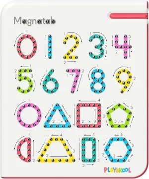 Playskool Magnatab — Numbers and Shapes — Magnetic Board Toy Letter Tracing for Toddlers Learning and Sensory Drawing — for Kids Ages 3 and Up