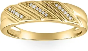 Pompeii 1/5ct Mens Diamond Ring 10K Yellow Gold