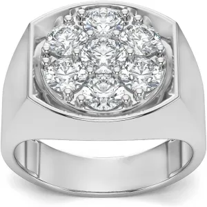 Pompeii 2Ct Diamond Men's Wedding Ring Anniversary Band in White, Yellow, or Rose Gold