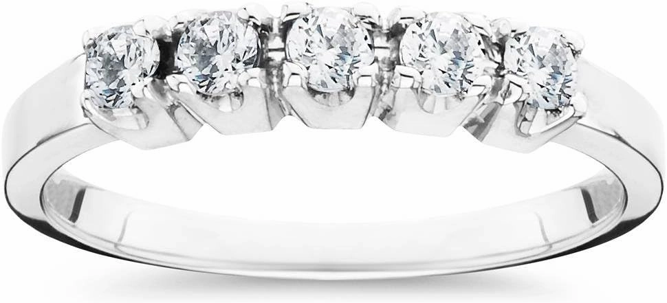 Pompeii 1/4ct Diamond Wedding White Gold Guard Stacker Ring