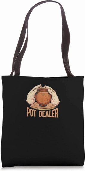Pot Dealer Ceramic Pottery Earthenware Craft Carvings Tote Bag