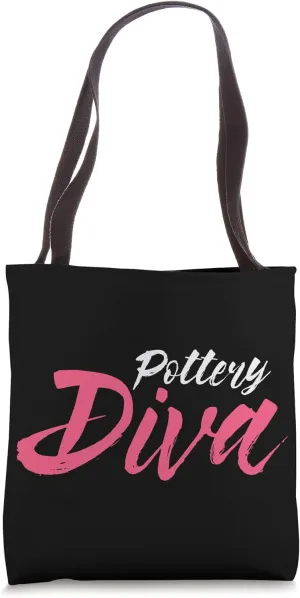 Pottery Diva Ceramist Handmade Clay Pot Kiln Gift Tote Bag
