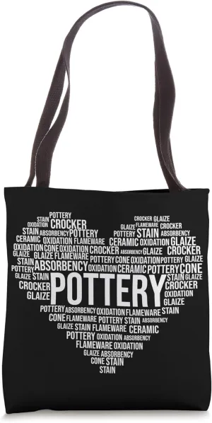 Pottery Heart Ceramist Earthenware Sculpting Handmade Gift Tote Bag