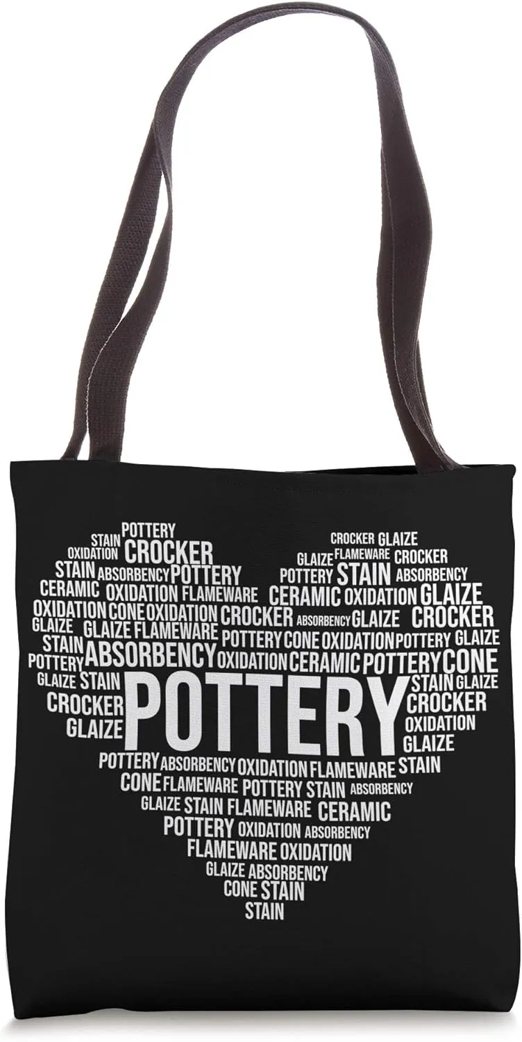 Pottery Heart Ceramist Earthenware Sculpting Handmade Gift Tote Bag