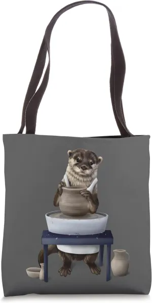 Pottery Otter Tote Bag
