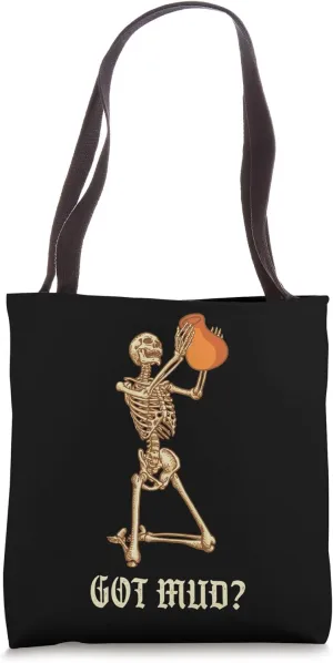 Pottery Skeleton Skull Ceramic Handmade Pot Mud Gift Tote Bag