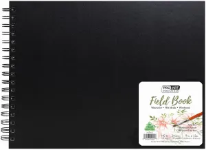 Pro Art Prem Watercolor Field Book 9"x12", 24 Sheets, 140#, Watercolor Paper, Sketchbook, Water Color Paper, Paper Pad, Journal, Book, Paint Painting Paper