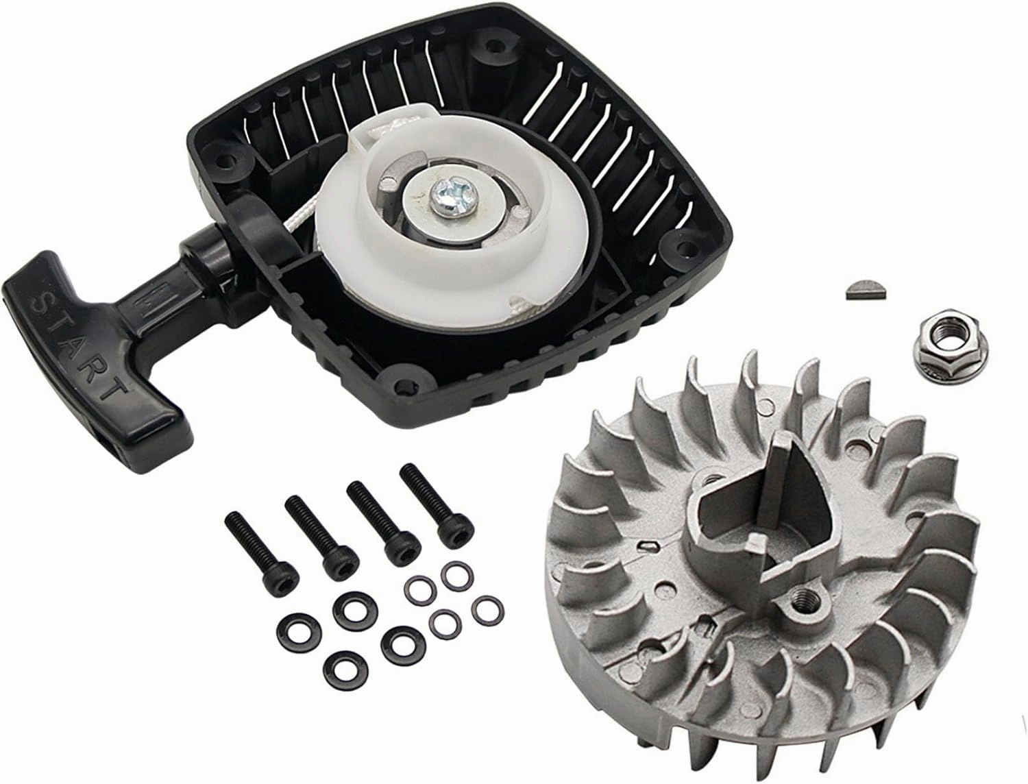 Pull Starter (Metal Claw Centered) and Flywheel for Zenoah CY 23cc~36cc Engine for 1/5 HPI ROVAN KM Baja LT FG DBXL GoPed RedCat Rc Car Parts