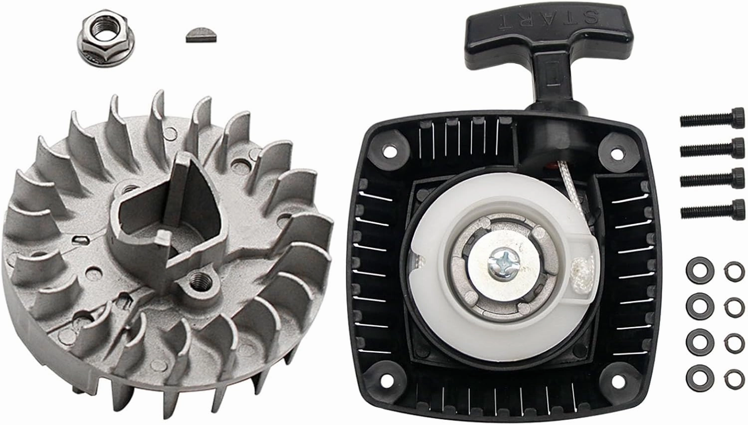 Pull Starter (Metal Claw Centered) and Flywheel for Zenoah CY 23cc~36cc Engine for 1/5 HPI ROVAN KM Baja LT FG DBXL GoPed RedCat Rc Car Parts