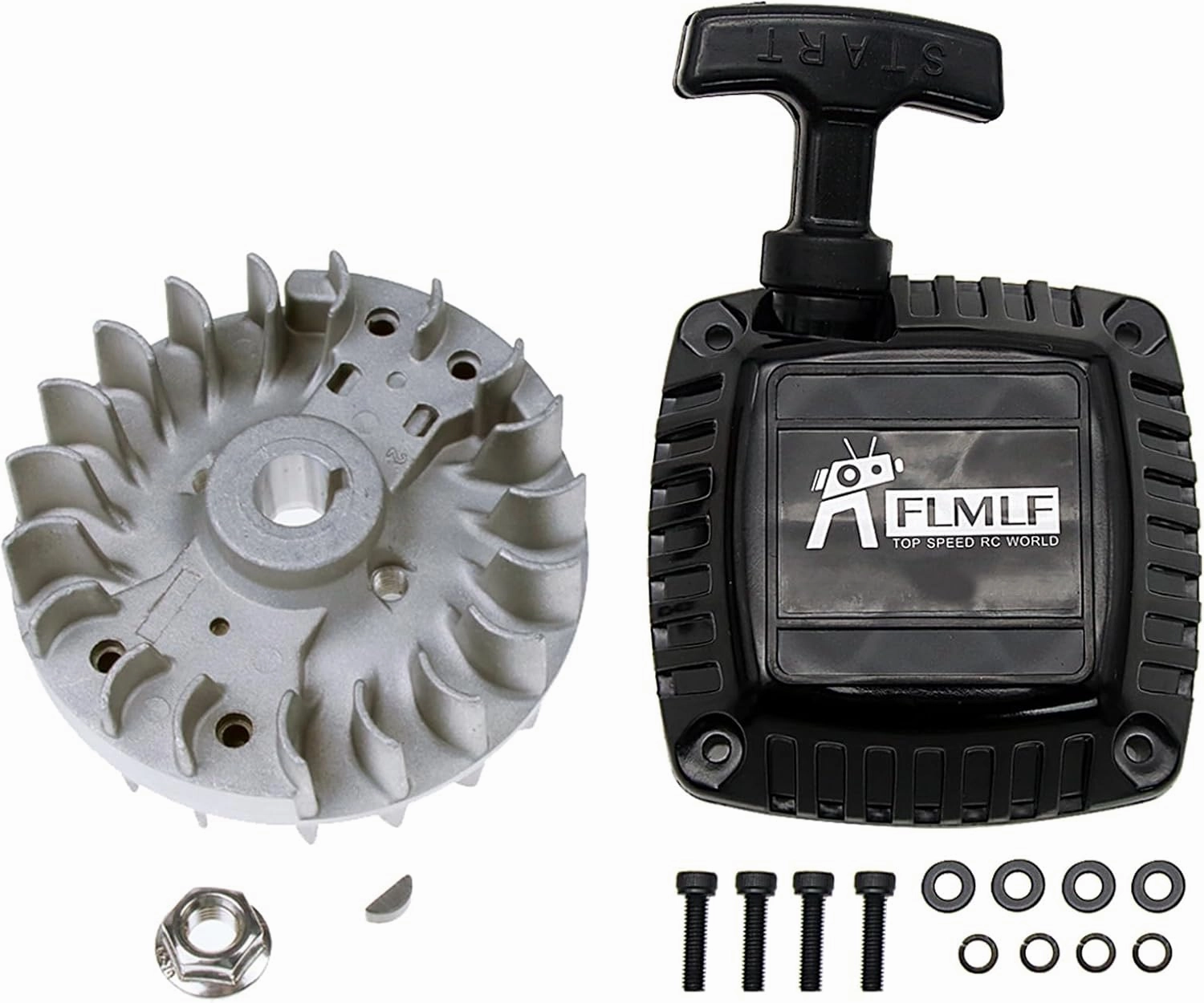 Pull Starter (Metal Claw Centered) and Flywheel for Zenoah CY 23cc~36cc Engine for 1/5 HPI ROVAN KM Baja LT FG DBXL GoPed RedCat Rc Car Parts