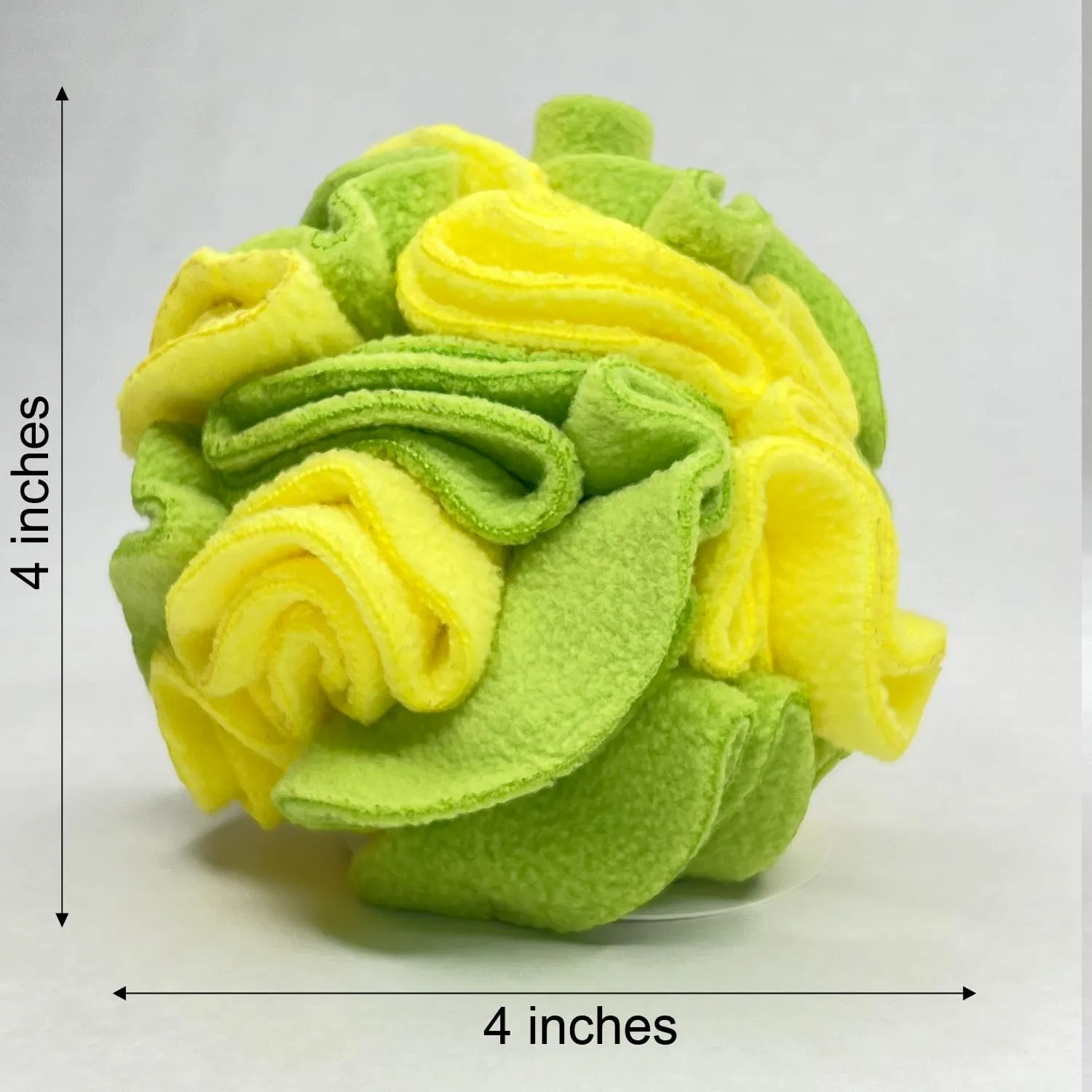 Puppy and Small Breed Snuffle Interactive Foraging Dog Puzzle Ball Toy Lemon Lime Yellow and Green