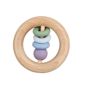 Pure Baby Comfort Wooden & Silicone Teething Ring